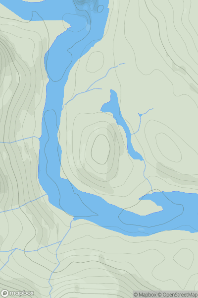 Thumbnail image for Dunmore Hill [Pitlochry to Braemar & Blairgowrie] showing contour plot for surrounding peak